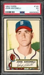 1952 Topps #140 John Antonelli PSA 5 EX