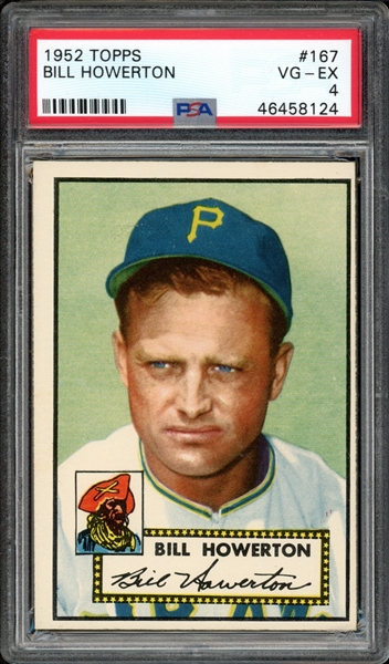 1952 Topps #167 Bill Howerton PSA 4 VG-EX