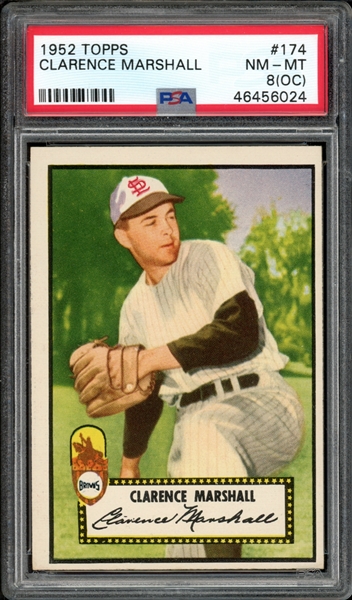 1952 Topps #174 Clarence Marshall PSA 8 NM-MT (OC) 