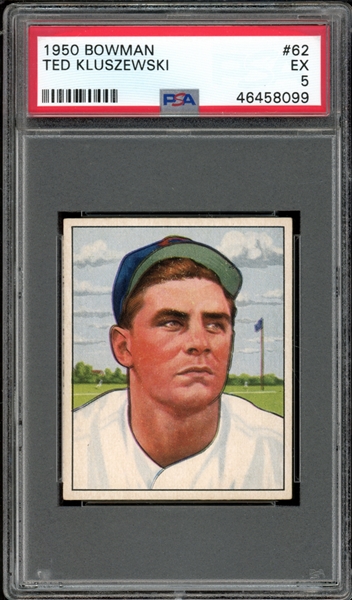 1950 Bowman #62 Ted Kluszewski PSA 5 EX