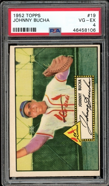 1952 Topps #19 Johnny Bucha PSA 4 VG-EX