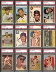 1950s Topps Lot Of Seventeen (17) PSA Graded Cards