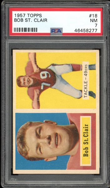 1957 Topps #18 Bob St. Clair PSA 7 NM