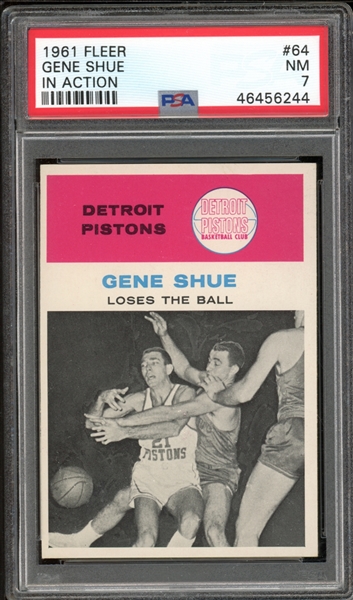 1961 Fleer #64 Gene Shue In Action PSA 7 NM