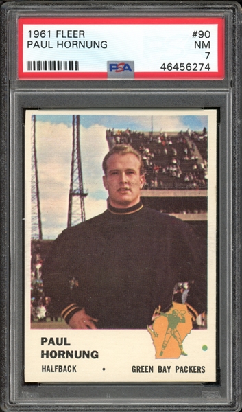 1961 Fleer #90 Paul Hornung PSA 7 NM