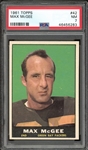 1961 Topps #42 Max McGee PSA 7 NM