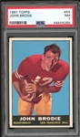 1961 Topps #59 John Brodie PSA 7 NM