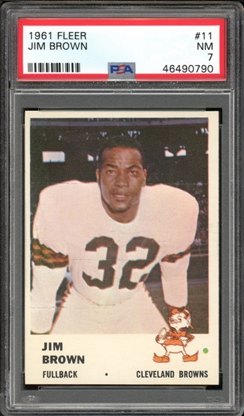 1961 Fleer #11 Jim Brown PSA 7 NM