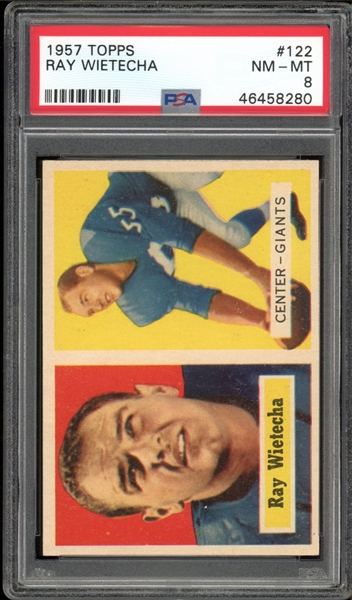 1957 Topps #122 Ray Wietecha PSA 8 NM-MT