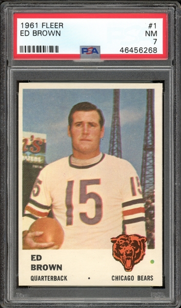 1961 Fleer #1 Ed Brown PSA 7 NM