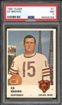 1961 Fleer #1 Ed Brown PSA 7 NM