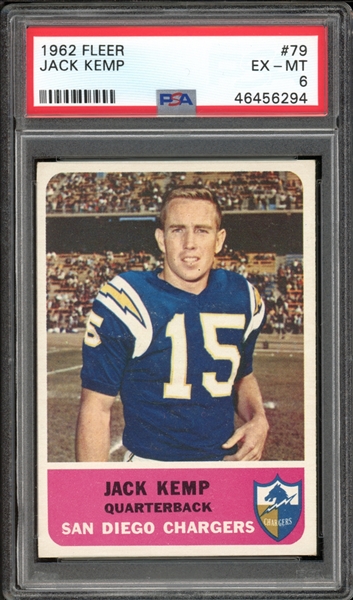 1962 Fleer #79 Jack Kemp PSA 6 EX-MT