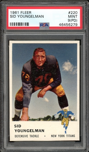 1961 Fleer #220 Sid Youngelman PSA 9 MINT (PD)