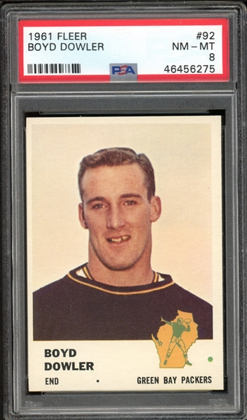 1961 Fleer #92 Boyd Dowler PSA 8 NM-MT