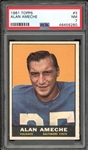 1961 Topps #3 Alan Ameche PSA 7 NM