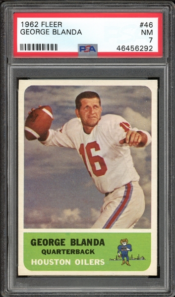 1962 Fleer #46 George Blanda PSA 7 NM