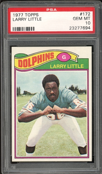 1977 Topps #172 Larry Little PSA 10 GEM MINT