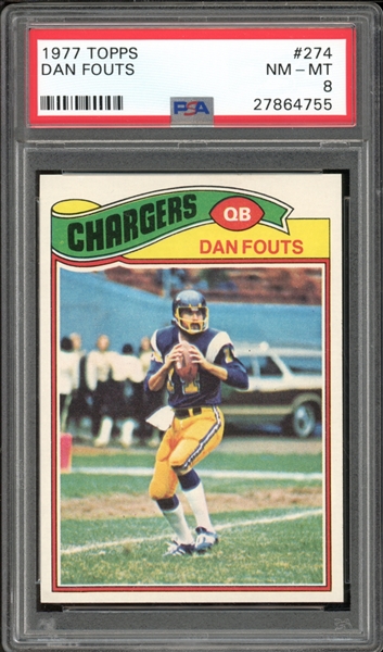 1977 Topps #274 Dan Fouts PSA 8 NM-MT