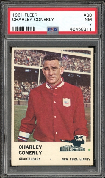 1961 Fleer #68 Charley Conerly PSA 7 NM