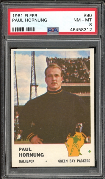 1961 Fleer #90 Paul Hornung PSA 8 NM-MT