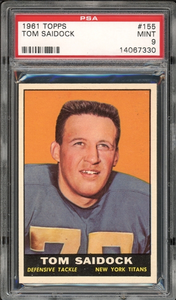 1961 Topps #155 Tom Saidock PSA 9 MINT