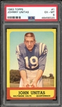 1963 Topps #1 Johnny Unitas PSA 6 EX-MT