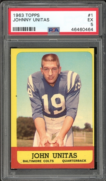 1963 Topps #1 Johnny Unitas PSA 5 EX