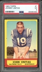 1963 Topps #1 Johnny Unitas PSA 5 EX