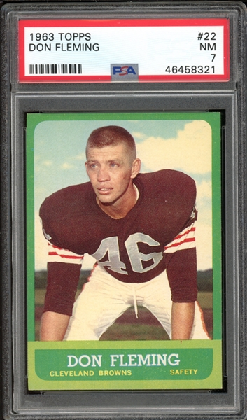 1963 Topps #22 Don Fleming PSA 7 NM