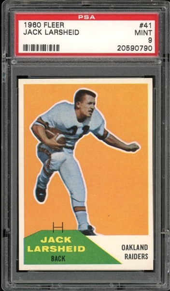 1960 Fleer #41 Jack Larsheid PSA 9 MINT