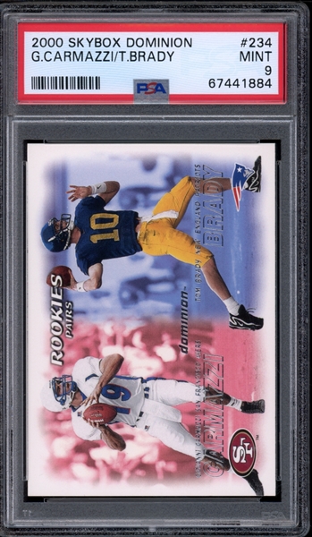 2000 Skybox Dominion #234 G.Carmazzi/T.Brady PSA 9 MINT