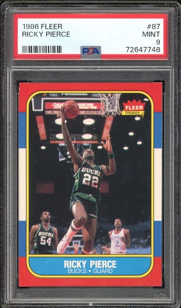 1986 Fleer #87 Ricky Pierce PSA 9 MINT