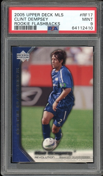 2005 Upper Deck MLS Rookie Flashbacks #RF17 Clint Dempsey PSA 9 MINT