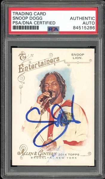 2014 Topps Allen & Ginters The Entertainers #23 Snoop Lion Autograph PSA/DNA Auto Grade Authentic 