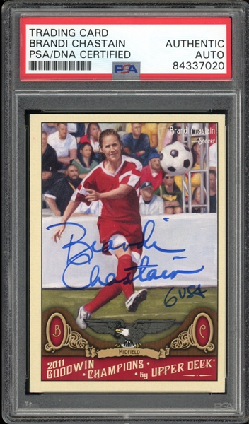 2011 Upper Deck Goodwin Champions #18 Brandi Chastain Autograph PSA/DNA Auto Grade Authentic