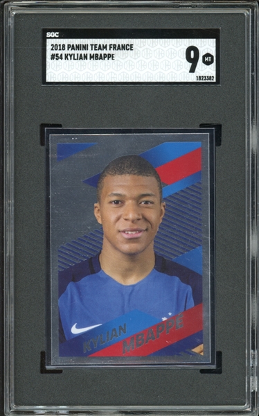 2018 Panini Team France #54 Kylian Mbappe SGC 9 MINT