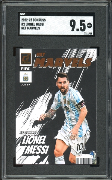 2022-23 Donruss Net Marvels #2 Lionel Messi SGC 9.5 MINT+