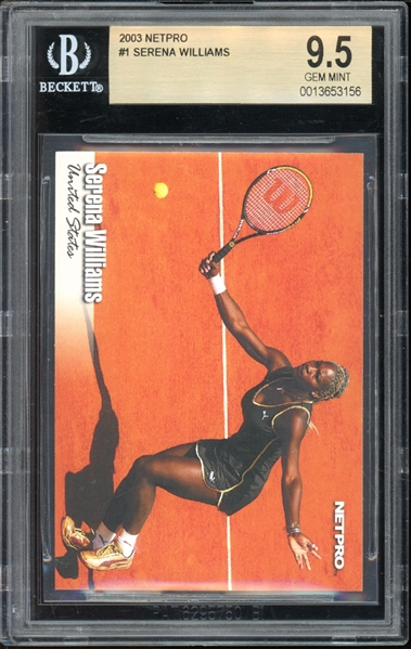 2003 Netpro #1 Serena Williams BGS 9.5 GEM MINT