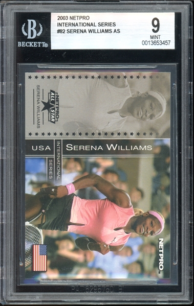 2003 Netpro International Series #82 Serena Williams All-Star BGS 9 MINT