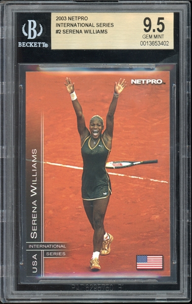 2003 Netpro International Series #2 Serena Williams BGS 9.5 GEM MINT