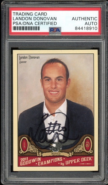 2011 Upper Deck Goodwin Champions #66 Landon Donovan Autograph PSA/DNA Auto Grade Authentic