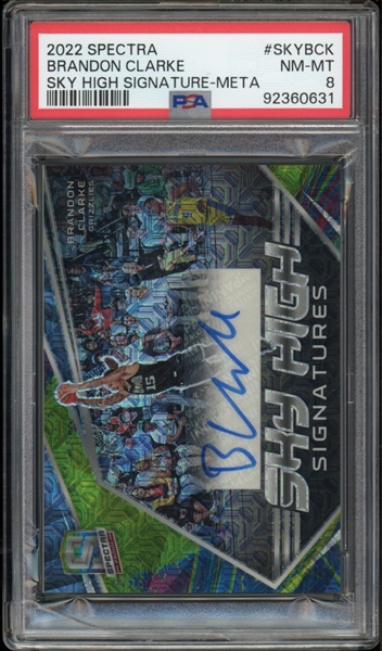 2022 Spectra Sky High Signatures Meta #SKYBCK Brandon Clarke (13/25) PSA 8 NM-MT