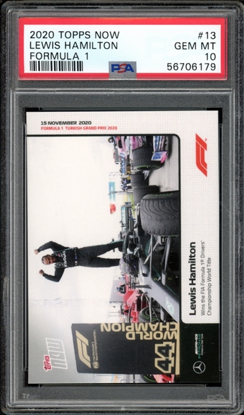 2020Topps Now Formula 1 #13 Lewis Hamilton PSA 10 GEM MINT