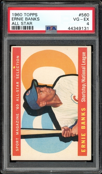 1960 Topps All Star #560 Ernie Banks PSA 4 VG-EX