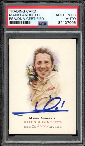 2007 Topps Allen & Ginter #19 Mario Andretti PSA/DNA Certified Authentic Auto 