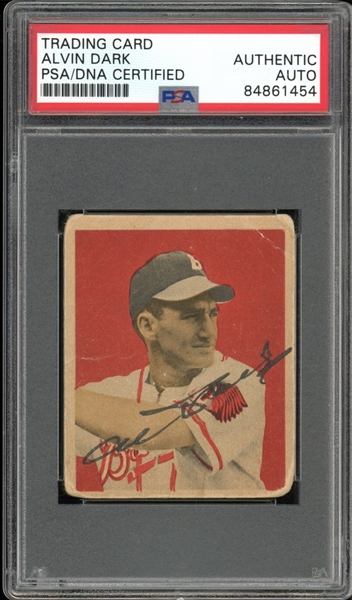 1949 Leaf #67 Alvin Dark Autograph PSA/DNA Authentic Auto