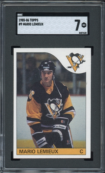 1985-86 Topps #9 Mario Lemieux SGC 7 NM