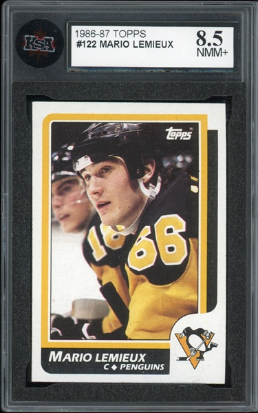 1986-87 Topps #122 Mario Lemieux KSA 8.5 NMM+