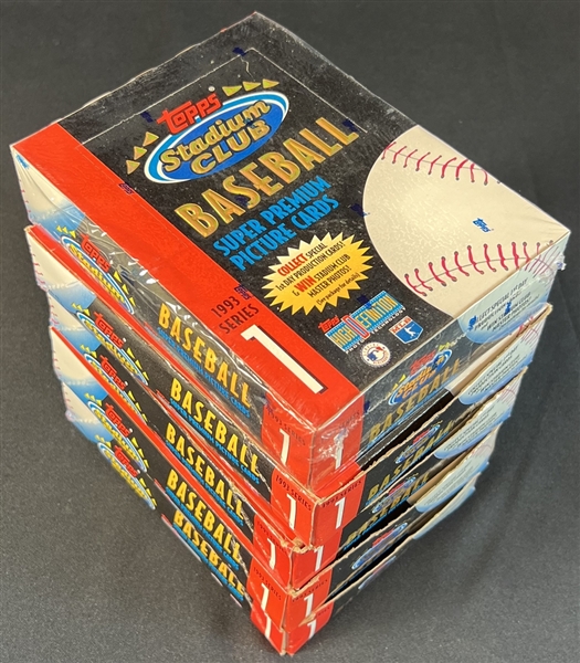 1993 Topps Stadium Club Series 1 Unopened Box Lot of 5