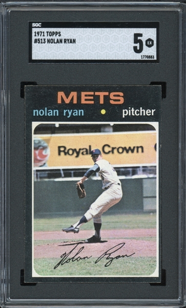 1971 Topps #513 Nolan Ryan SGC 5 EX